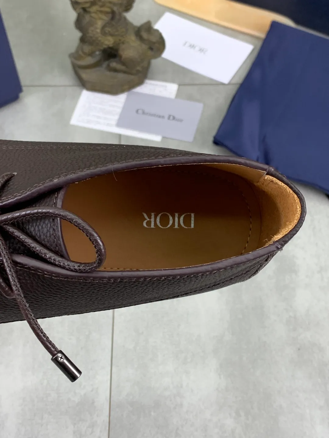 Men's Men's Shoes 💰P580 New Niuli💰High Version 💎💎💎Dior Original! Top Italian purchasing agent! Men's high-top business casual leather shoes, original imported calfskin upper, oiled edges, ultimate texture, gentleman style, imported cowhide lining inside, top-quality original Italian rubber outsole, first-class workmanship, top quality! Size: 39-44 (45 customized)
